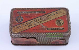 RWS (Dynamit AG) Nürnberg Original Flobert-Blechdose ohne Inhalt (9mm Schrot einf.)
