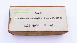 Niederländ. Waffen u. Munition Manöverpatronen Knall 9mmLuger/Parabellum/9x19