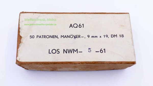 Niederländ. Waffen u. Munition Manöverpatronen Knall 9mmLuger/Parabellum/9x19