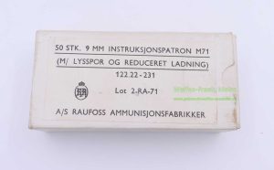 Raufoss Ammunisjonsfabrikker Pistolenmunition 9mmLuger/Parabellum/9x19