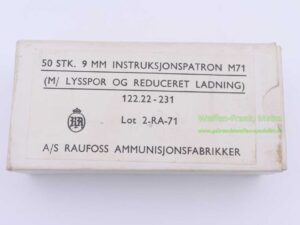 Raufoss Ammunisjonsfabrikker Pistolenmunition 9mmLuger/Parabellum/9x19