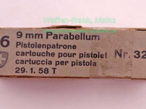 Waffen-&Munitionswerke Thun CH Pistolenpatronen 9mmLuger/Parabellum/9x19