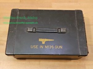 USA, Diverse Munitionskiste, Metall/M139Gun  Vietnam-Ära M139 Gun