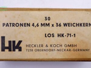 Heckler & Koch - Oberndorf Büchsenpatronen 4,6x36mm/Weichkern