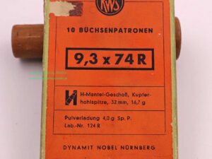 RWS (WZd.Fa.Rottweil) Büchsenpatronen 9,3x74R