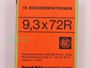 RWS (WZd.Fa.Rottweil) Büchsenpatronen 9,3x72R