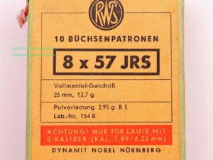 RWS (WZd.Fa.Rottweil) Büchsenpatronen 8x57JRS