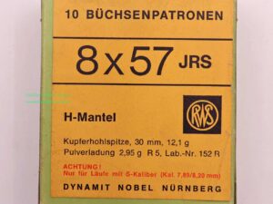 RWS (WZd.Fa.Rottweil) Büchsenpatronen 8x57JRS