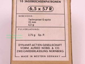 RWS (WZd.Fa.Rottweil) Büchsenpatronen 6,5x57R