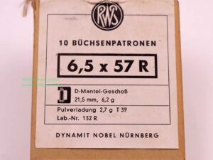 RWS (WZd.Fa.Rottweil) Büchsenpatronen 6,5x57R