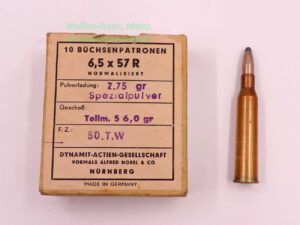 RWS (WZd.Fa.Rottweil) Büchsenpatronen 6,5x57R