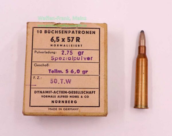 RWS (WZd.Fa.Rottweil) Büchsenpatronen 6,5x57R