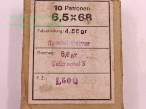 RWS (WZd.Fa.Rottweil) Büchsenpatronen 6,5x68