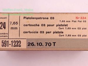 Waffen-&Munitionswerke Thun CH Pistolenmunition 7,65 Para./Luger