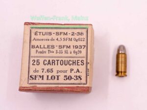 Société Française Pistolenmunition 7,65mmBrowning/.32ACP
