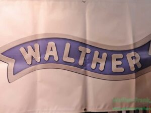 Walther - Ulm Werbebanner Walther-Logo auf LKW-Plane