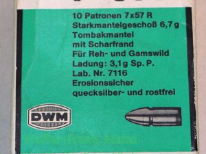 DWM, Karlsruhe Büchsenpatronen 7x57R
