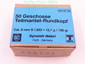 RWS (WZd.Fa.Rottweil) Büchsengeschosse 8mm (.323)