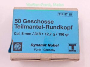 RWS (WZd.Fa.Rottweil) Büchsengeschosse 8mm (.318) 12,7g (196gr.)
