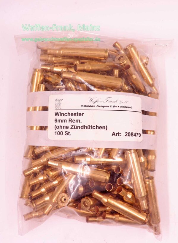 Winchester - USA Langwaffenhülsen 6mm Rem.