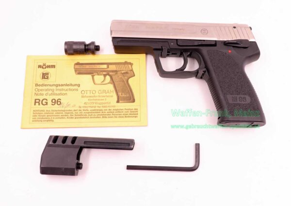 Röhm - Sontheim/Brenz Mod. RG 96 Nickel (Match) 9mmP.A.K. – Bild 4