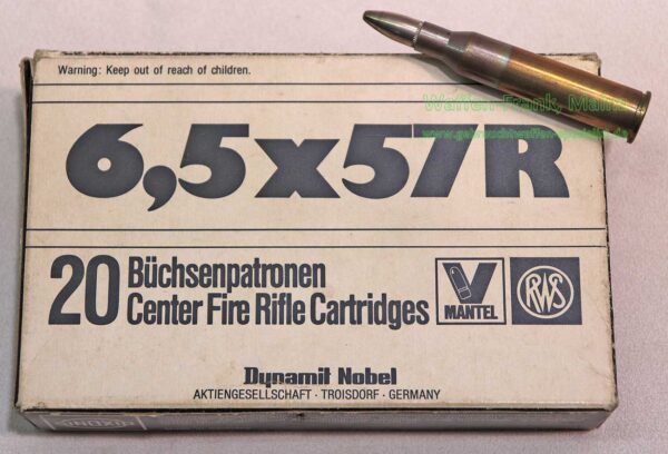 Büchsenpatronen 6,5x57R/6,0 g VM