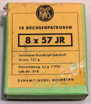 Büchsenpatronen 8x57JR 12,7 g TMR