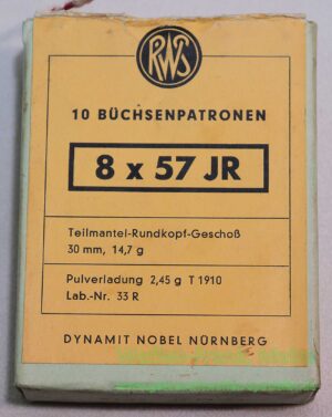 Büchsenpatronen 8x57JR 14,5 g TMR