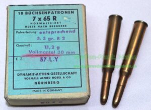 Büchsenpatronen 7x65R  11,2 g VM