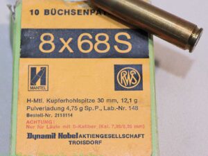 RWS (WZd.Fa.Rottweil) Büchsenpatronen 8x68S
