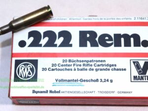 RWS (WZd.Fa.Rottweil) Büchsenpatronen .222 Rem