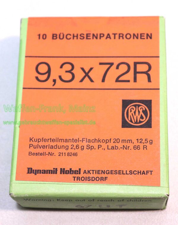 Büchsenpatronen 9,3x72R