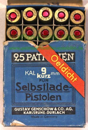 Pistolenpatronen 9 mm/kurz/9x17/.380 ACP