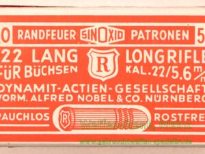RWS (WZd.Fa.Rottweil) Büchsenpatronen .22 lr /5,6x16 Ziel DM 1