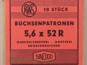 RWS (WZd.Fa.Rottweil) Büchsenpatronen 5,6x52R
