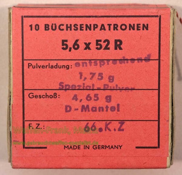 Büchsenpatronen 5,6x52R – Bild 2