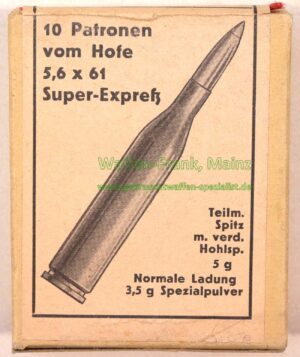 Büchsenpatronen 5,6x61SE