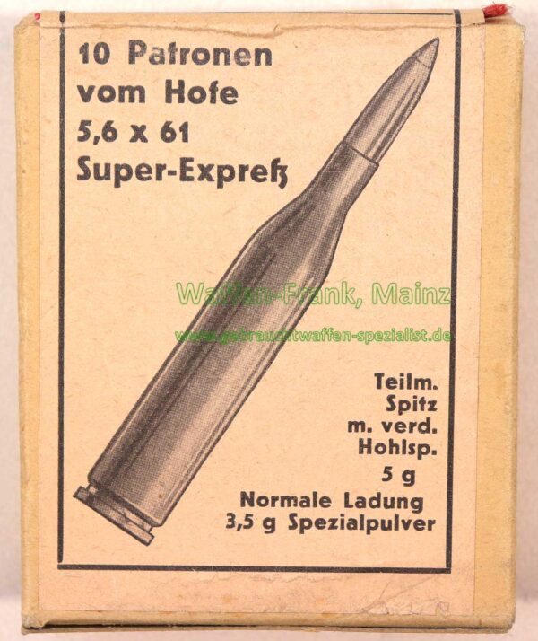 Büchsenpatronen 5,6x61SE