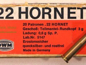 DWM, Karlsruhe Büchsenpatronen .22 Hornet