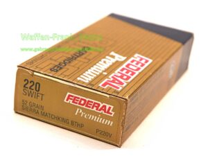 Federal / USA Büchsenpatronen Premium .220 Swift