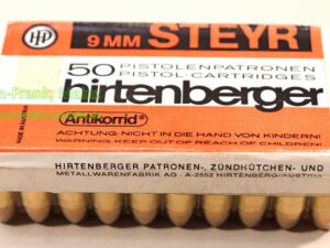 Hirtenberger / Österreich Pistolenpatronen 9 mm Steyr
