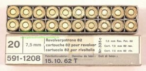 Revolverpatronen 7,5 Schweiz. Ord. / M82