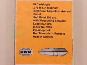 DWM, Berlin Büchsenpatronen .375H&HMag