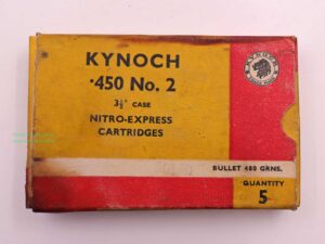 Kynoch, England Büchsenpatronen .450 No.2/3 1/2''