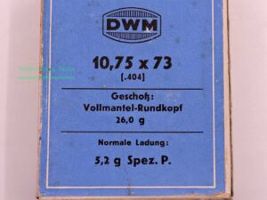 DWM, Berlin Büchsenpatronen .404Rimless (10,75x73)