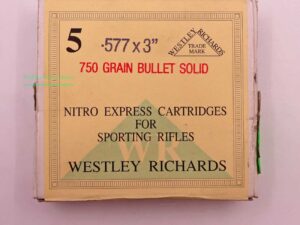 Westley - Richards - England Büchsenpatronen .577 N.E. / 3''