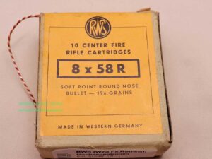 RWS (WZd.Fa.Rottweil) Büchsenpatronen 8x58R