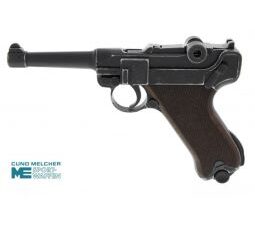 Melcher Cuno, Solingen P08 antik look mit Holzgriff 9mm P.A.K.