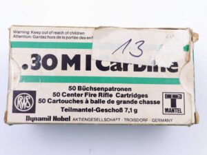 RWS (Dynamit AG) Nürnberg Büchsenpatronen .30Carbine/M1