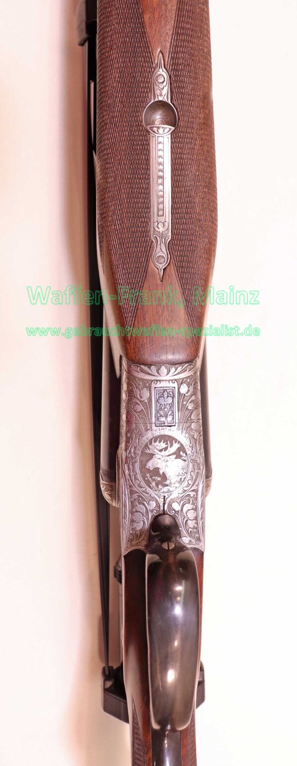 Suhler-Vorkriegsfertigung Selbstspanner-Drilling 9,3x74R - 12/70 (ESL.22WMR) – Bild 2